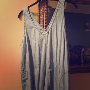 Chambray dress - very flattering!